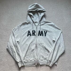 Vintage Champion Weeve 90s ARMY Zip Up Jacket Size Medium Military